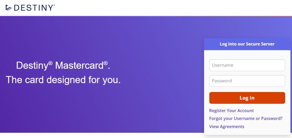 Destiny Credit Card Login Activate Support Payment Apply